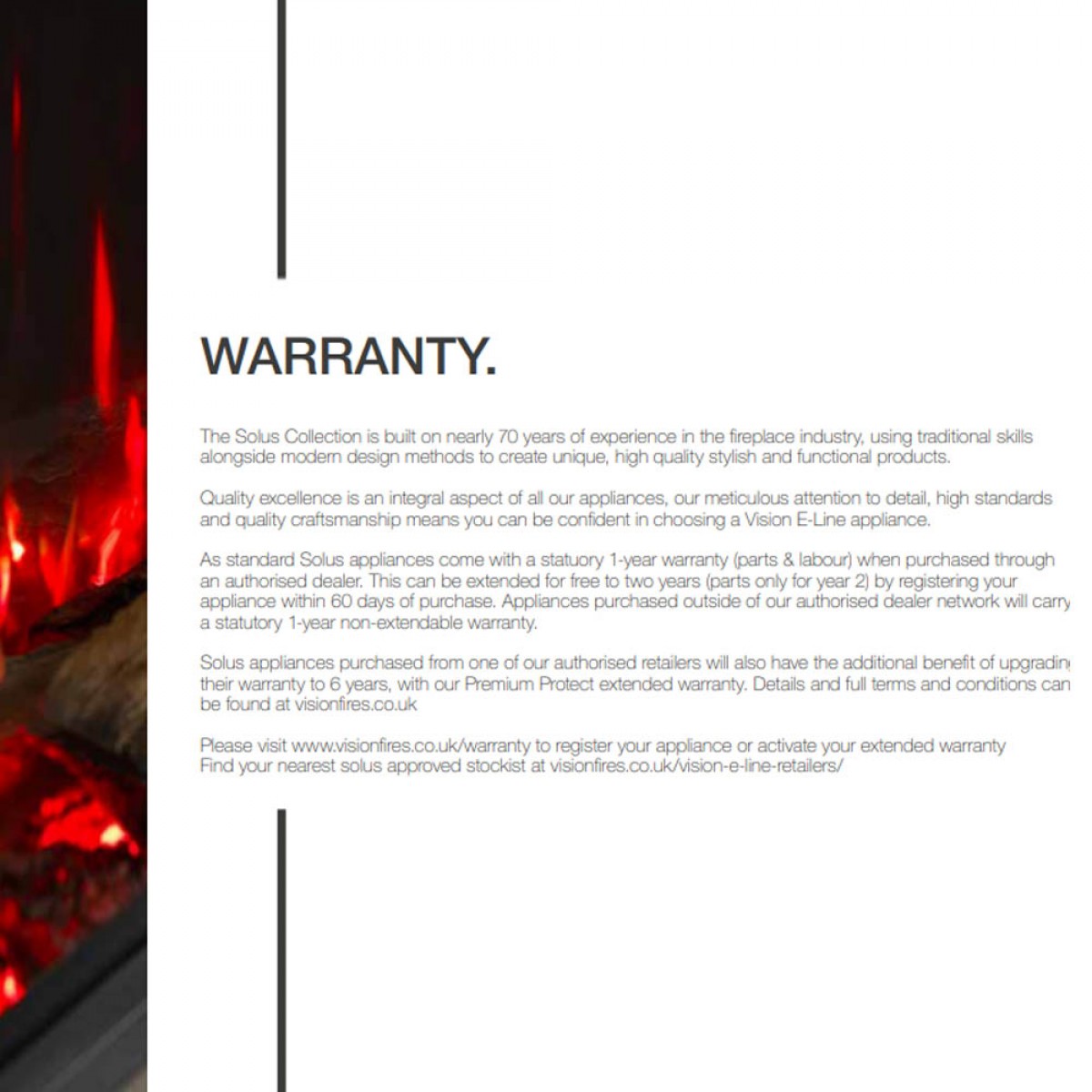 Solus VS180 Electric Fire Comfort Line in Ireland